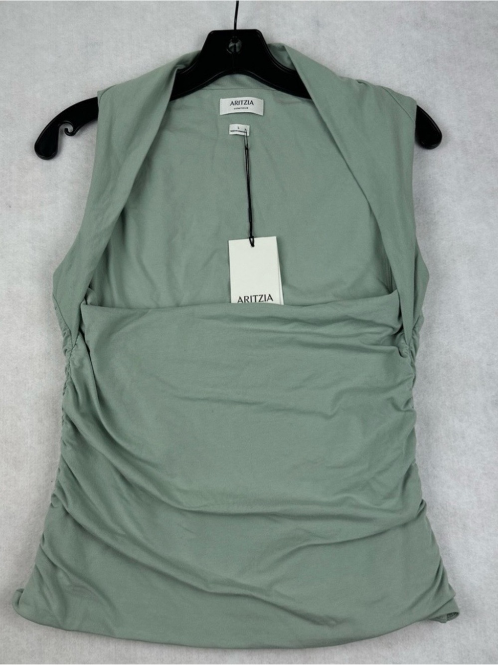 NWT ARITZIA Contour Flourish Squareneck Top Women’s Green Size L